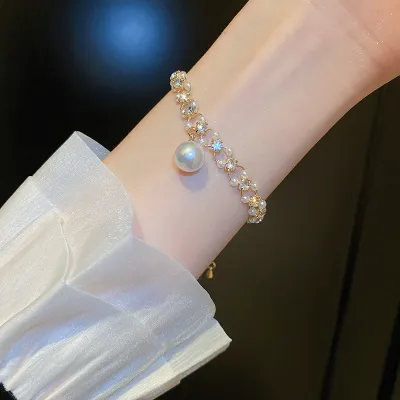 Crystal Shiny Pearl Bracelet 